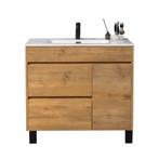 Badmeubelkastset Differnz Sofi 80 Licht Eiken, Doe-het-zelf en Bouw, Ophalen of Verzenden, Nieuw, Bad