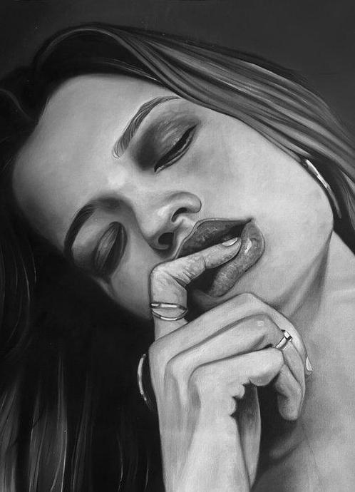 Carel B - Retrato de un instante sensual, Antiek en Kunst, Kunst | Schilderijen | Modern