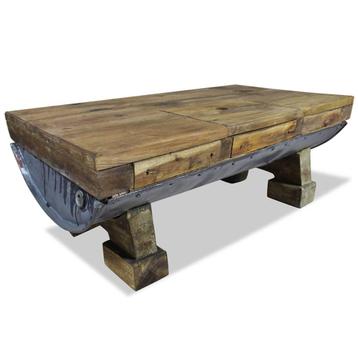 vidaXL Salontafel 90x50x35 cm gemengd gerecycled hout, Huis en Inrichting, Verzenden, Nieuw