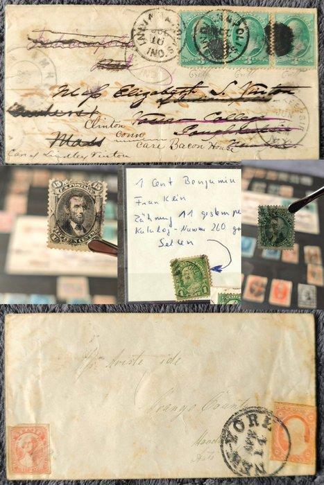 États-Unis 1847 - Album de timbres des États-Unis avec des, Postzegels en Munten, Postzegels | Amerika