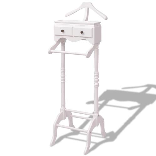 vidaXL Kledingrek met kastje hout wit, Huis en Inrichting, Kasten | Kleerkasten, Nieuw, Verzenden