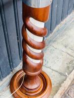 Staande lamp - Glas, Hout - Vloerlamp, Antiek en Kunst
