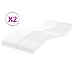 vidaXL Matelas en mousse 2 pcs blanc 100x200 cm 7 zones, Huis en Inrichting, Slaapkamer | Matrassen en Bedbodems, Verzenden