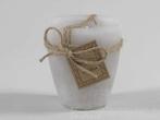 Tuinkaars garden candle smal rustiek 24 uur light grey 80x90