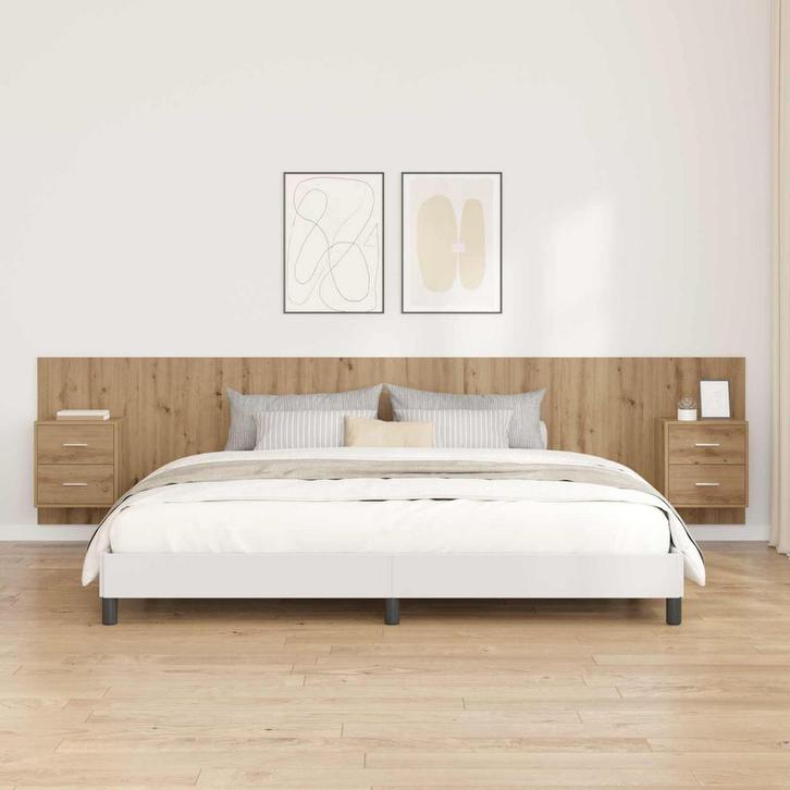 vidaXL Hoofdeinde Met Kast met lade 3 pcs Artisan Eiken, Huis en Inrichting, Slaapkamer | Bedden, Nieuw, Verzenden