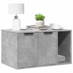 vidaXL Kattenbakkast 80x50x45 cm bewerkt hout betongrijs, Dieren en Toebehoren, Katten-accessoires, Verzenden, Nieuw
