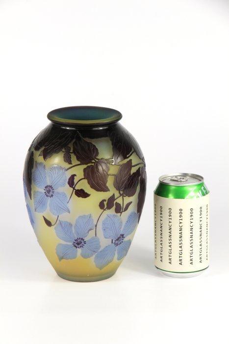 Emile Gallé, Établissements Gallé - Vase - Verre, Antiek en Kunst, Antiek | Glaswerk en Kristal
