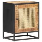 vidaXL Nachtkastje 40x30x50 cm ruw mangohout en natuurlijk, Huis en Inrichting, Verzenden, Nieuw