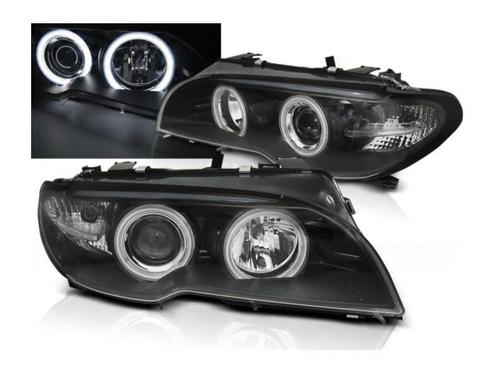 CCFL Angel Eyes koplampen Black geschikt voor BMW E46 Cabrio, Auto-onderdelen, Verlichting, Nieuw, BMW, Verzenden