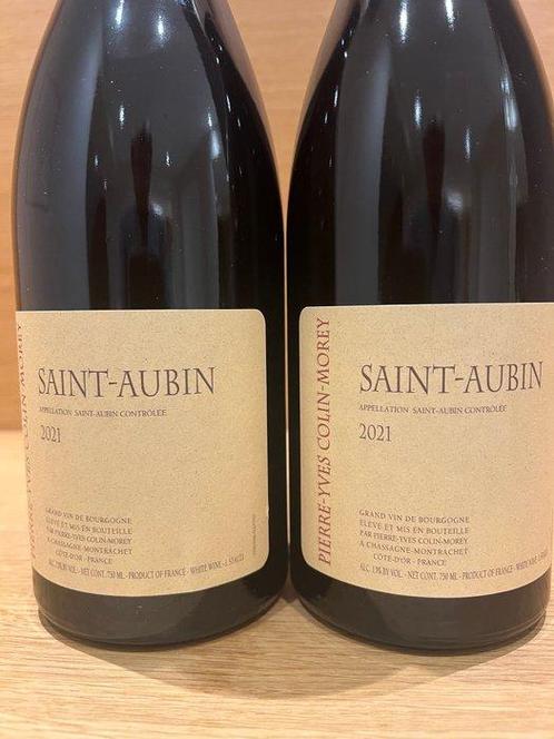 2021 Pierre-Yves Colin-Morey - Saint-Aubin - 2 Bouteilles, Verzamelen, Wijnen