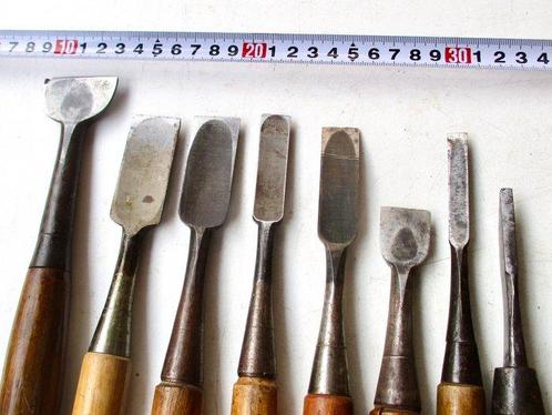 11 used Japanese chisels - Outil de travail (11), Antiek en Kunst, Antiek | Wandborden en Tegels