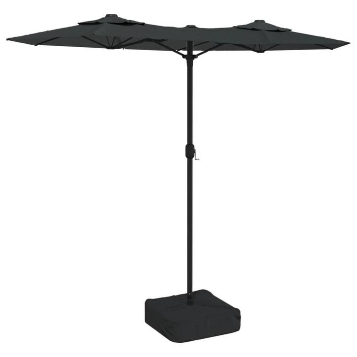 Grote Parasol Antraciet 316x240cm - Tweede Kansje - Super..., Tuin en Terras, Parasols, 1 tot 2 meter, Waterdicht, Nieuw, Stokparasol