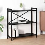 vidaXL Boekenkast Zwart eiken 80 x 30 x 83 cm Bewerkt hout, Verzenden, Nieuw