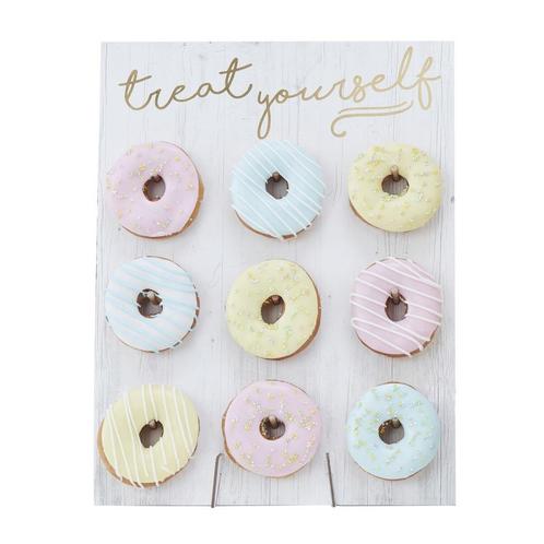 Tafeldecoratie Donut Standaard 42cm, Hobby en Vrije tijd, Feestartikelen, Nieuw, Verzenden