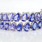 26.75 ct Purplish Blue Tanzanite Designer Tennis Bracelet -