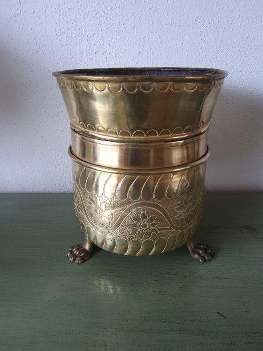 Pot - Koper - Bloemen of Plantenpot, Antiek en Kunst, Curiosa en Brocante