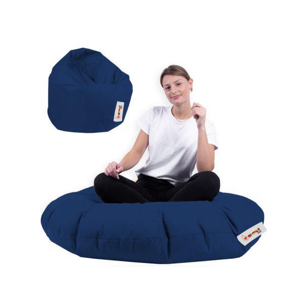 2dekans | Waterdichte Poef – Donkerblauw – Ø100 cm –, Huis en Inrichting, Zitzakken, Ophalen of Verzenden