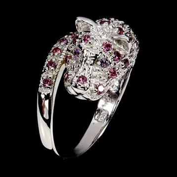 Zonder Minimumprijs - Ring Zilver Granaat - Amethist - echte