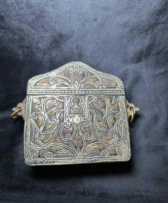 Koran-doos - Koper, Messing, IJzer (gesmeed) - Marokko - XIX, Antiquités & Art, Art | Art non-occidental