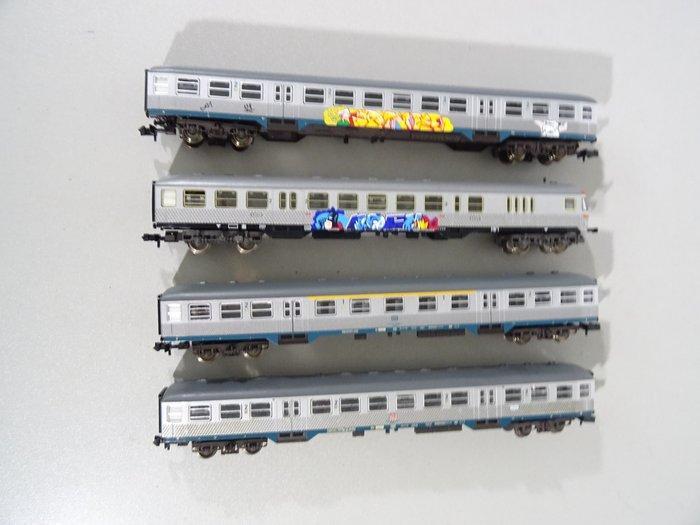 Fleischmann N - 8120, - Treinset (3) - 4 stedelijke, Hobby en Vrije tijd, Modeltreinen | N-Spoor