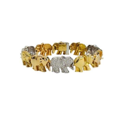 Armband - 18 karaat Geel goud, Roségoud, Witgoud, Handtassen en Accessoires, Antieke sieraden