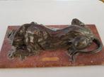 Daprès Rembrandt Bugatti - Sculpture, jaguar dévorant -, Antiquités & Art, Antiquités | Céramique & Poterie