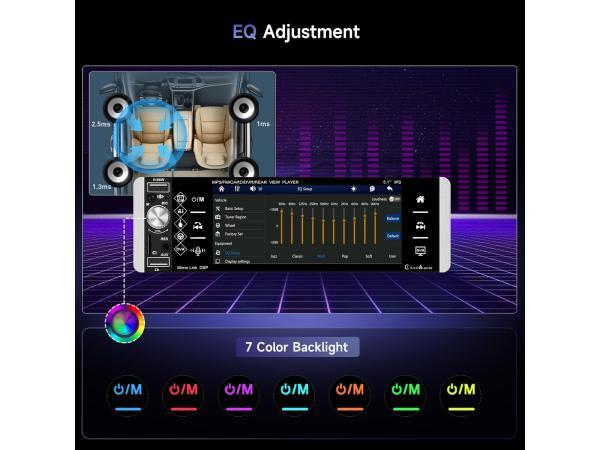 Veiling - Android Auto Apple Carplay autoradio 1 Din 5.1 inc, Auto diversen, Autoradio's