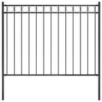 vidaXL Tuinhek staal 1,81x1,2 m zwart, Verzenden, Nieuw