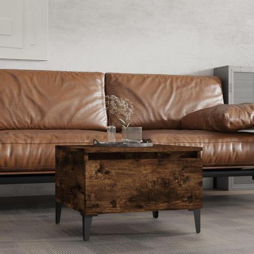 vidaXL Bijzettafel 50x46x35 cm bewerkt hout gerookt, Huis en Inrichting, Tafels | Bijzettafels, Nieuw, Verzenden