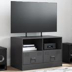 vidaXL Tv-meubel 67x39x44 cm staal zwart, Huis en Inrichting, Kasten |Televisiemeubels, Verzenden, Nieuw