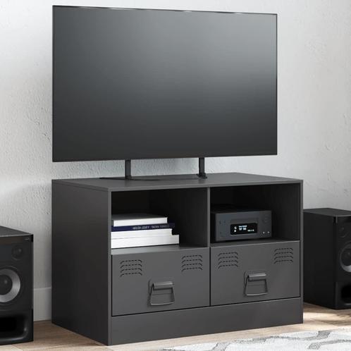 vidaXL Tv-meubel 67x39x44 cm staal zwart, Huis en Inrichting, Kasten |Televisiemeubels, Nieuw, Verzenden