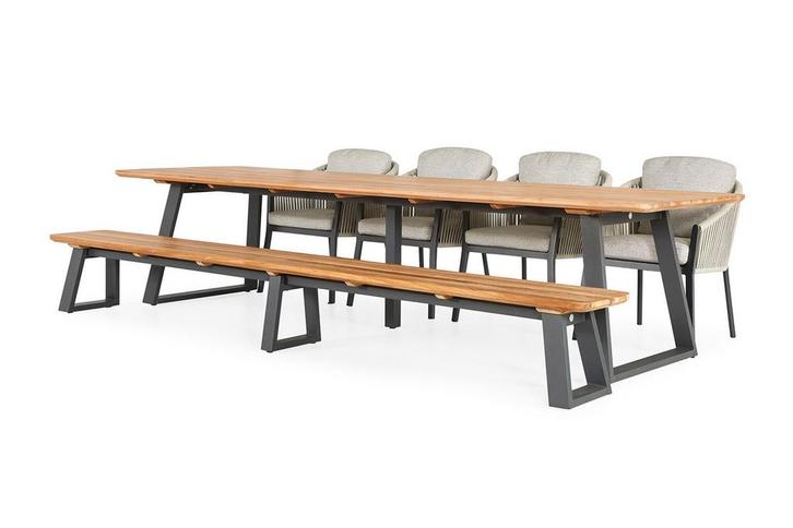 Suns Avero eetset camel sand met Tomar tafel |, Tuin en Terras, Tuinsets en Loungesets