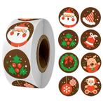 500 Kerst Stickers Op Rol - 2.5cm - Kerststickers -, Verzenden, Nieuw