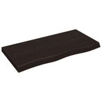 Massief Houten Blad 100x50cm Donkerbruin | Tweede Kansje, Huis en Inrichting, 100 tot 150 cm, Verzenden, Eikenhout, Nieuw