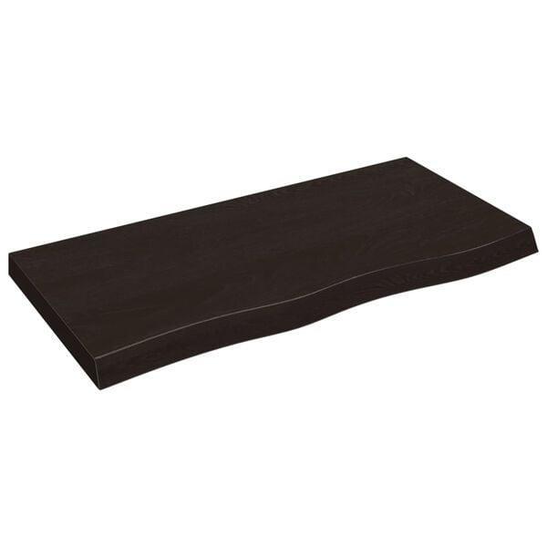 Massief Houten Blad 100x50cm Donkerbruin | Tweede Kansje, Huis en Inrichting, Tafelonderdelen, 50 tot 100 cm, Tafelblad, 100 tot 150 cm
