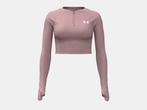 Under Armour Hg Rib 1/4 Zip-Pnk - Maat SM, Kleding | Dames, Topjes, Maat 38/40 (M), Nieuw, Ophalen of Verzenden, Roze