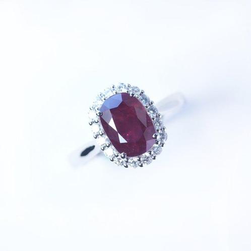 Sans Prix de Réserve - Bague - 18 carats Or blanc -  2.94ct., Handtassen en Accessoires, Ringen