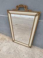 Spiegel- Hoge spiegel met gouden kam. - Hout - Spiegel met, Antiek en Kunst