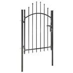 vidaXL Poort 1x1,75 m staal zwart, Tuin en Terras, Verzenden, Nieuw