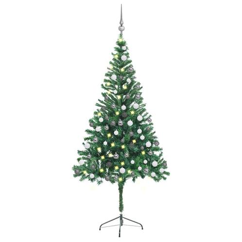 vidaXL Kunstkerstboom met verlichting en kerstballen 546, Diversen, Kerst, Nieuw, Verzenden