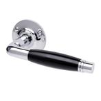 Deurklink - Deco nikkel, rond rozet, Bricolage & Construction, Serrurerie de bâtiment & Dispositif de fermeture, Ophalen of Verzenden