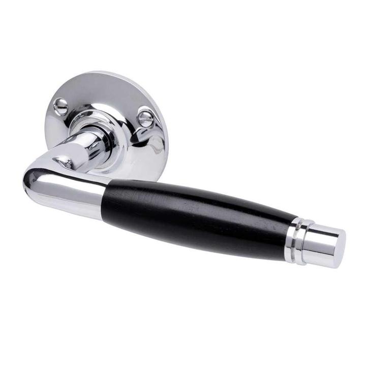 Deurklink - Deco nikkel, rond rozet, Bricolage & Construction, Serrurerie de bâtiment & Dispositif de fermeture, Enlèvement ou Envoi