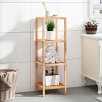 vidaXL Badkamerrek 36x36x112 cm massief walnotenhout, Huis en Inrichting, Verzenden, Nieuw