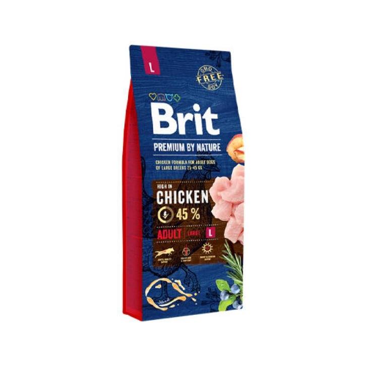 Brit premium by nature adult l 15kg - hondenvoer me kip (45, Dieren en Toebehoren, Honden-accessoires, Nieuw
