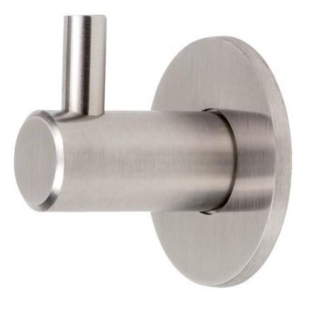 Kapstokhaak rvs Rond met sokkel 42 mm, Huis en Inrichting, Woonaccessoires | Kapstokken, Nieuw, Overige materialen