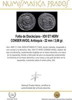 . Romeinse Rijk Diocletian (AD 284-305). Follis (Zonder