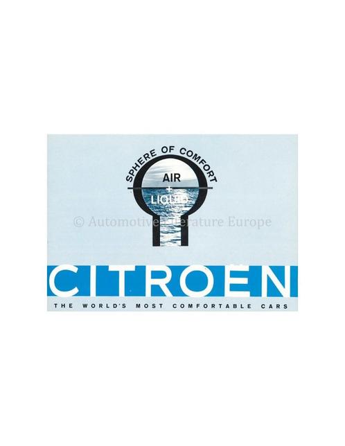 1961 CITROEN DS 19 / ID 19 LUCHT & WATER BROCHURE ENGELS, Boeken, Auto's | Folders en Tijdschriften
