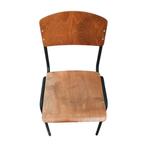 Houten retro stoel met metalen frame 800x420x480 mm, Ophalen of Verzenden