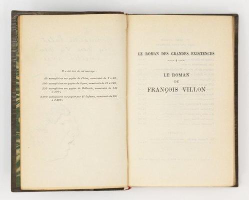 Signé ; Françis Carco - Le Roman de François Villon [envoi, Antiek en Kunst, Antiek | Boeken en Manuscripten