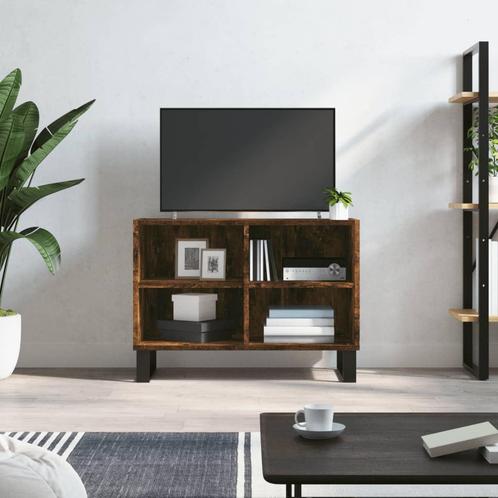 vidaXL Meuble TV chêne fumé 69,5x30x50 cm bois, Huis en Inrichting, Kasten |Televisiemeubels, Verzenden